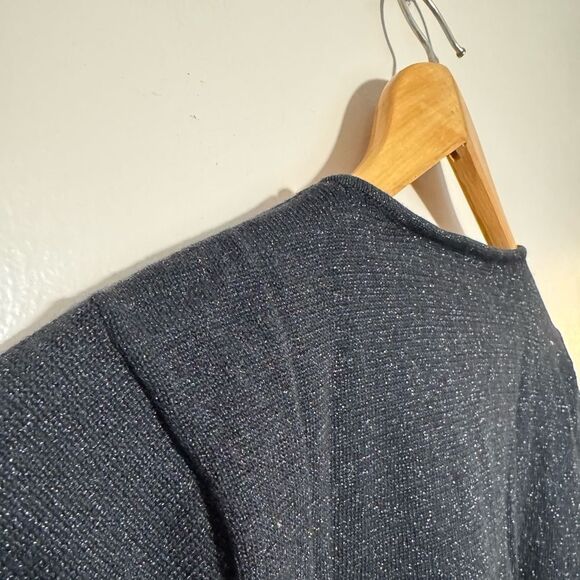 Black Liz Claiborne Sport Sparkly Cardigan Size SP EUC - Picture 5 of 6